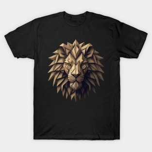 Geometric Pride Wear: Unleash Your Inner Lion with 3D Illusion Tees T-Shirt